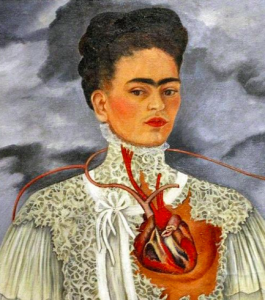 pic of frida kahlo heart portrait